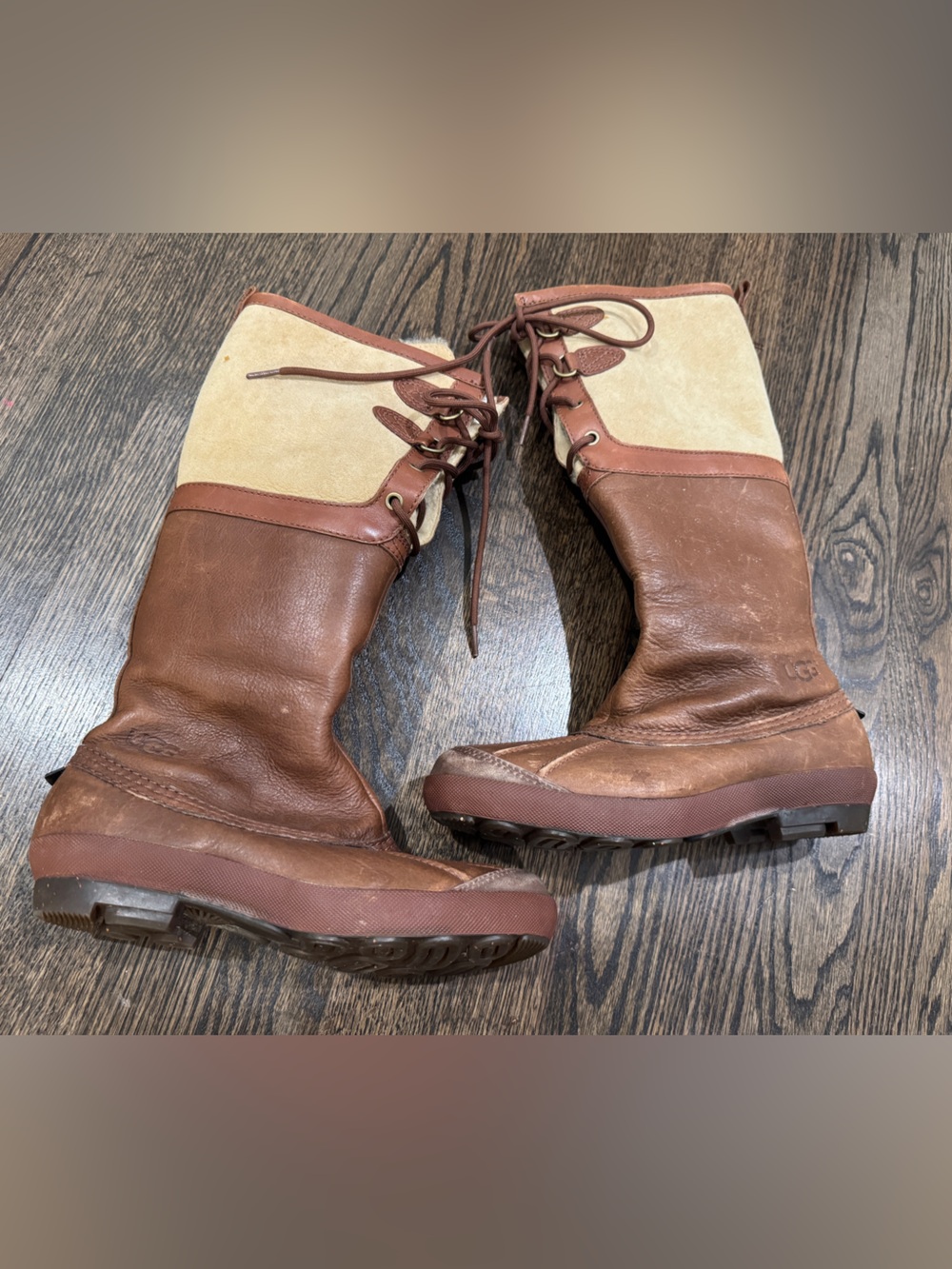 UGG • Belcloud Duck Boot Tall Sheepskin Soft Shearling Lined (Size 7.5)